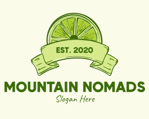 Rustic Green Lime Slice logo design