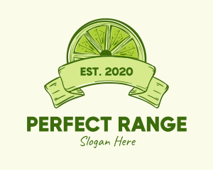 Rustic Green Lime Slice logo design