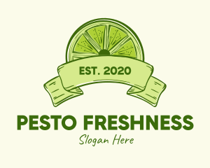 Rustic Green Lime Slice logo design