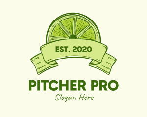 Rustic Green Lime Slice logo design