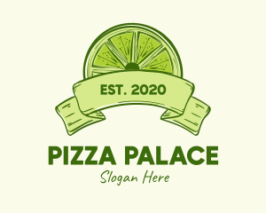 Rustic Green Lime Slice logo design