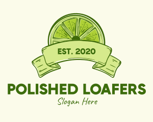 Rustic Green Lime Slice logo design