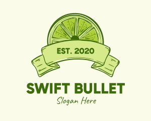 Rustic Green Lime Slice logo design