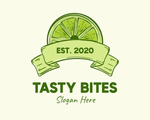 Rustic Green Lime Slice logo