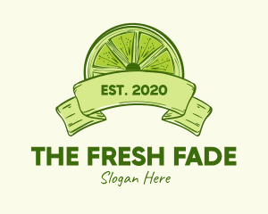 Rustic Green Lime Slice logo design