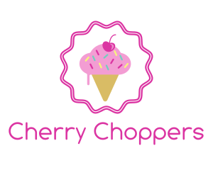 Cherry Sprinkles Ice Cream  logo design