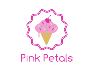 Cherry Sprinkles Ice Cream  logo design