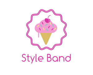 Cherry Sprinkles Ice Cream  logo