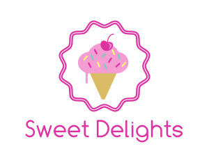 Cherry Sprinkles Ice Cream  logo