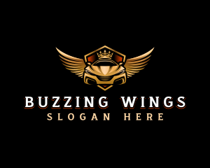 Wing Crown Car logo design