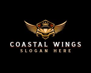 Wing Crown Car logo design