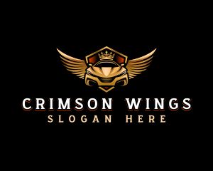 Wing Crown Car logo design