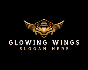 Wing Crown Car logo design