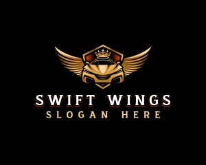 Wing Crown Car logo design