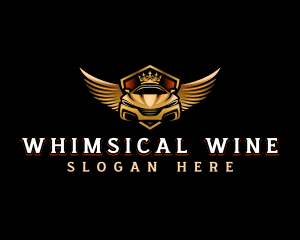 Wing Crown Car logo design