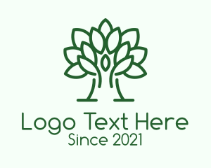 Green Symmetric Tree  logo
