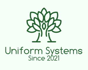 Green Symmetric Tree  logo