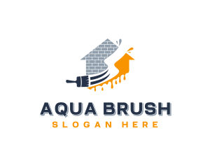 Renovation Paint Brush logo design