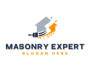 Renovation Paint Brush logo design