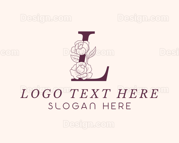 Floral Boutique Letter L Logo