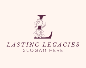 Floral Boutique Letter L logo design