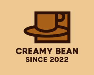 Brown Cafe Coffee Cup  logo