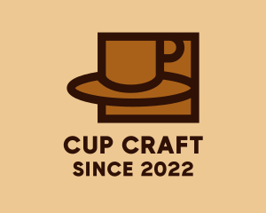 Brown Cafe Coffee Cup  logo