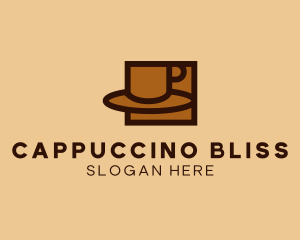 Cappuccino Coffee Cup  logo design