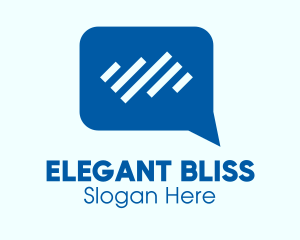Blue Bars Chat App Logo