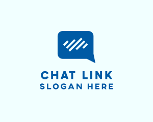 Blue Bars Chat App logo design