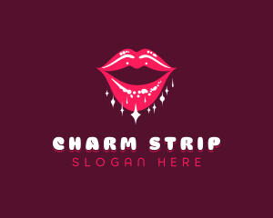 Shiny Mouth Lips logo design