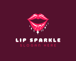 Shiny Mouth Lips logo design