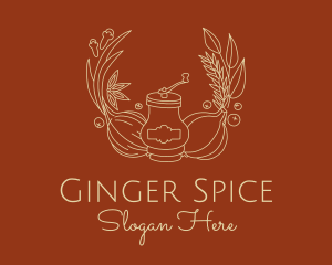 Natural Spices Grinder logo design