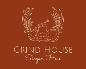 Natural Spices Grinder logo design