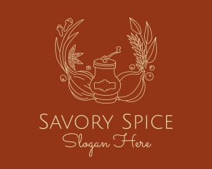 Natural Spices Grinder logo design