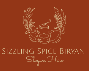 Natural Spices Grinder logo design