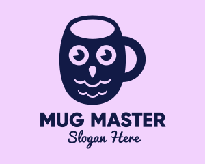 Purple Owl Mug logo design