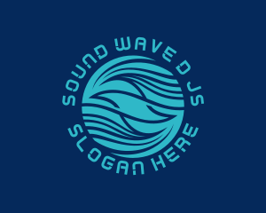 Biotech Abstract Waves logo design