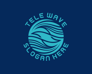 Biotech Abstract Waves logo design