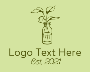 Green Plant Vase Line logo