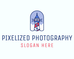 Camera Lighthouse Tower logo design