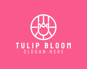 Geometric Tulip Badge logo