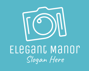 Fancy Camera Monoline logo design