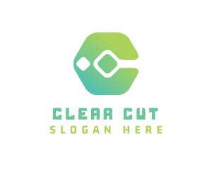 Hexagon Letter C logo design