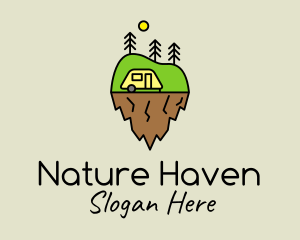 Minimalist Nature Camp  logo design