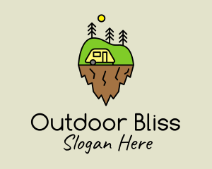 Minimalist Nature Camp  logo design