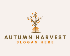 Autumn Leaves Tree logo design