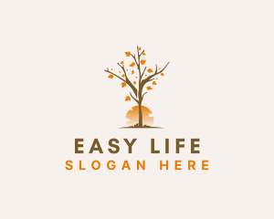 Autumn Leaves Tree logo design