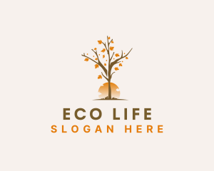 Autumn Leaves Tree logo design