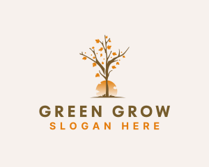 Autumn Leaves Tree logo design